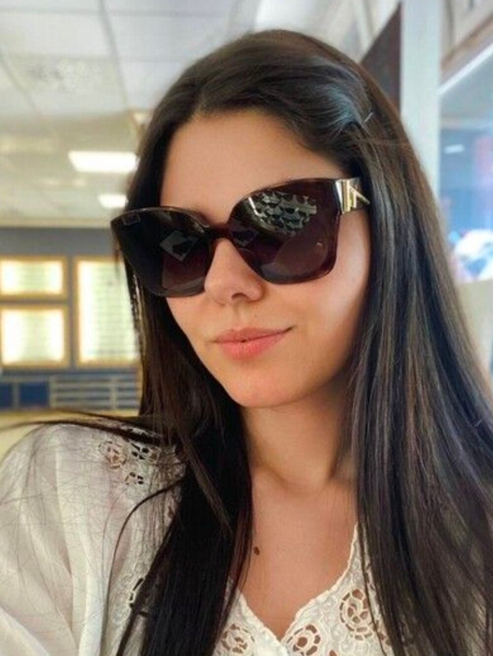 Fendi Tortoiseshell Cat-Eye Sunglasses with Brown Lenses